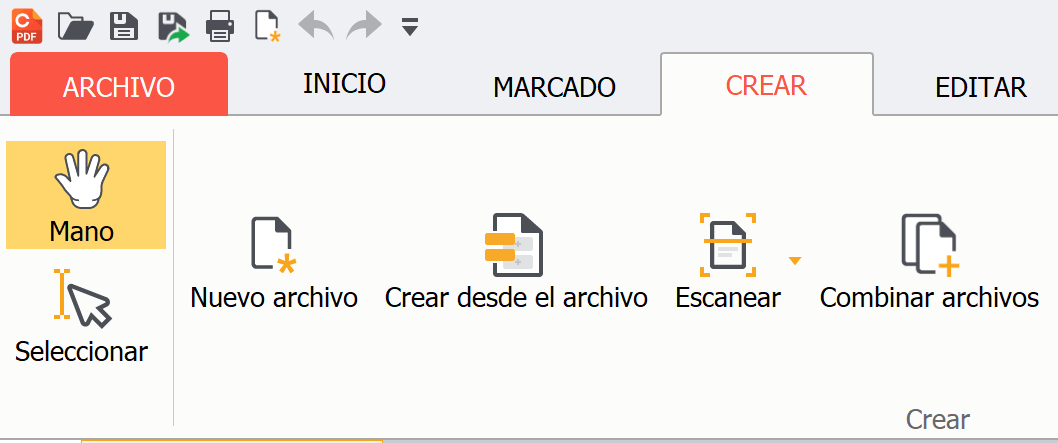 Create tab in PDF Pro